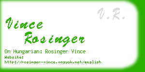 vince rosinger business card